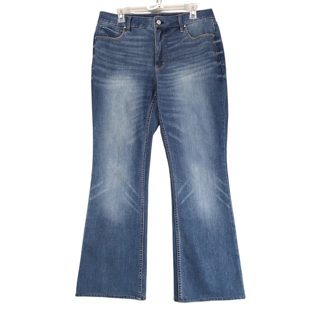 White House Black Market The Boot Blue‎ Bootcut Jeans Womens 12 34x30" Stretch